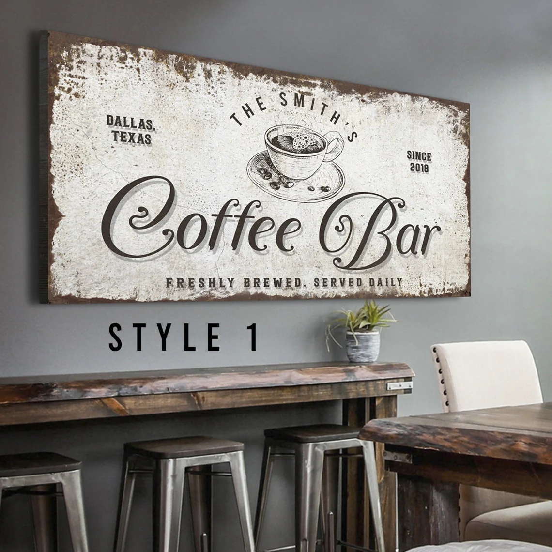 farmhouse style coffee serving station ideas