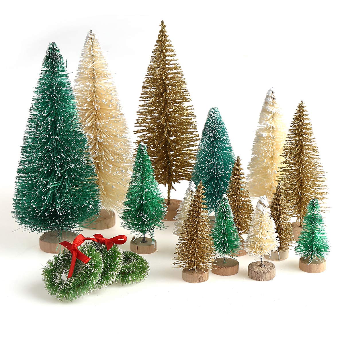 30-Pieces-Miniature-Sisal-Frosted-Christmas-Trees-Bottle-Brush-Mini ...