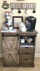 Farmhouse Style Coffee Serving Station Ideas