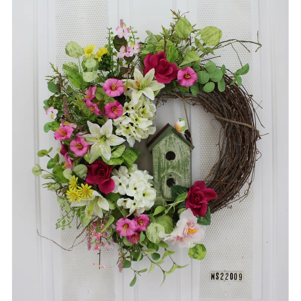 Outdoor Floral Spring Wreaths For The Front Door