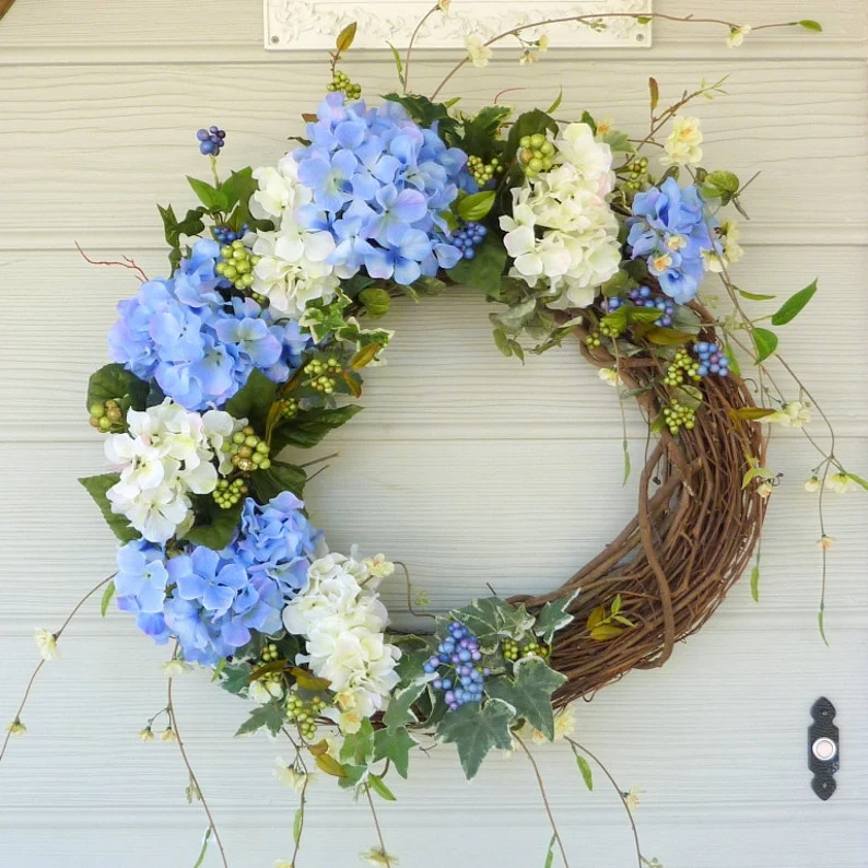 Outdoor Floral Spring Wreaths For The Front Door