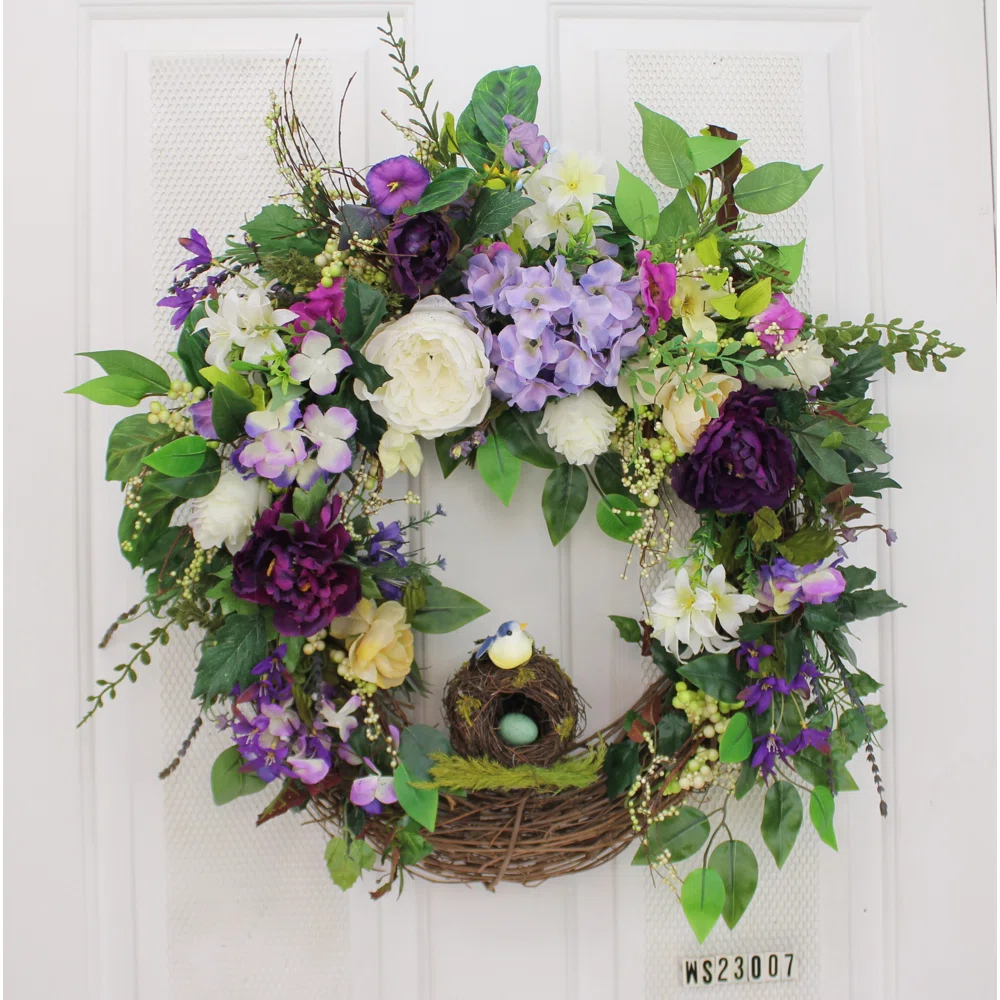 Outdoor Floral Spring Wreaths For The Front Door