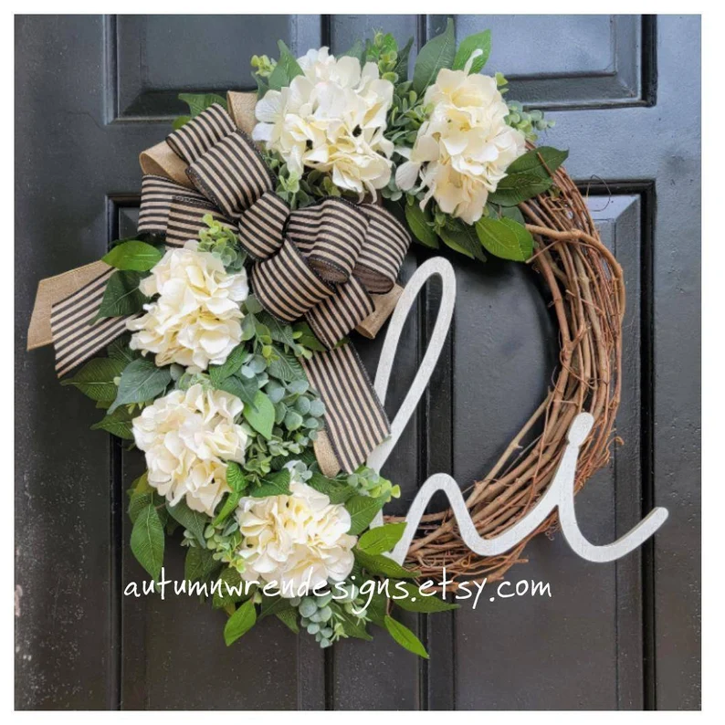 Outdoor Floral Spring Wreaths For The Front Door