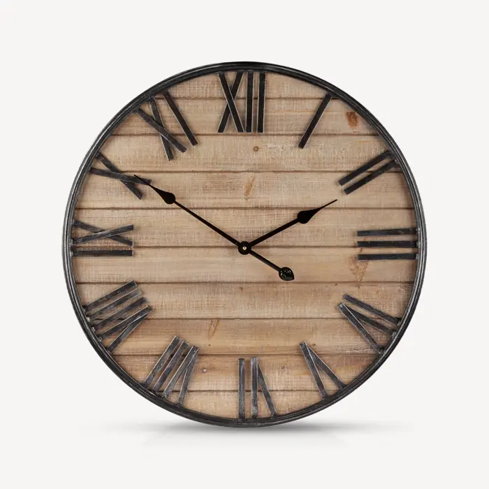 large decorative farmhouse style wall clocks 