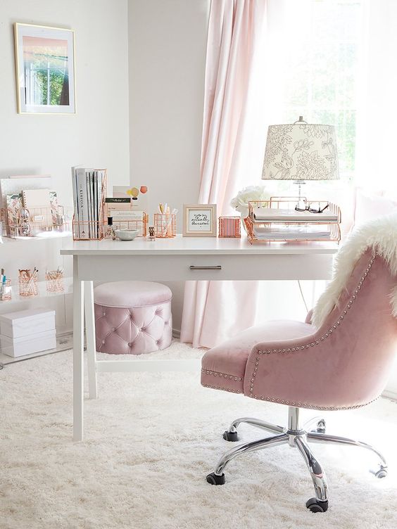 Shabby Chic Home Office Decorating Ideas for Women – Workspace ...