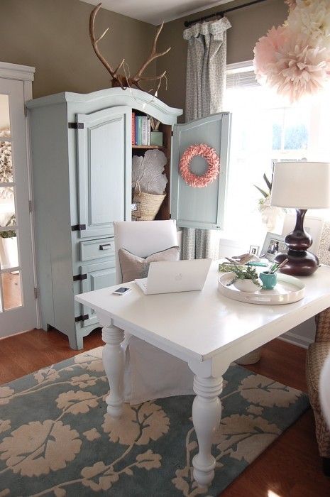 Shabby Chic Home Office Decorating Ideas for Women – Workspace