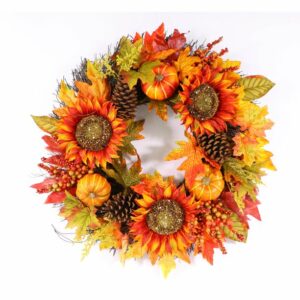 fall harvest wreaths for the front door