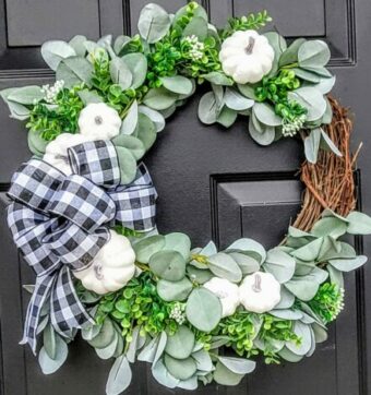 fall farmhouse wreaths for the front door