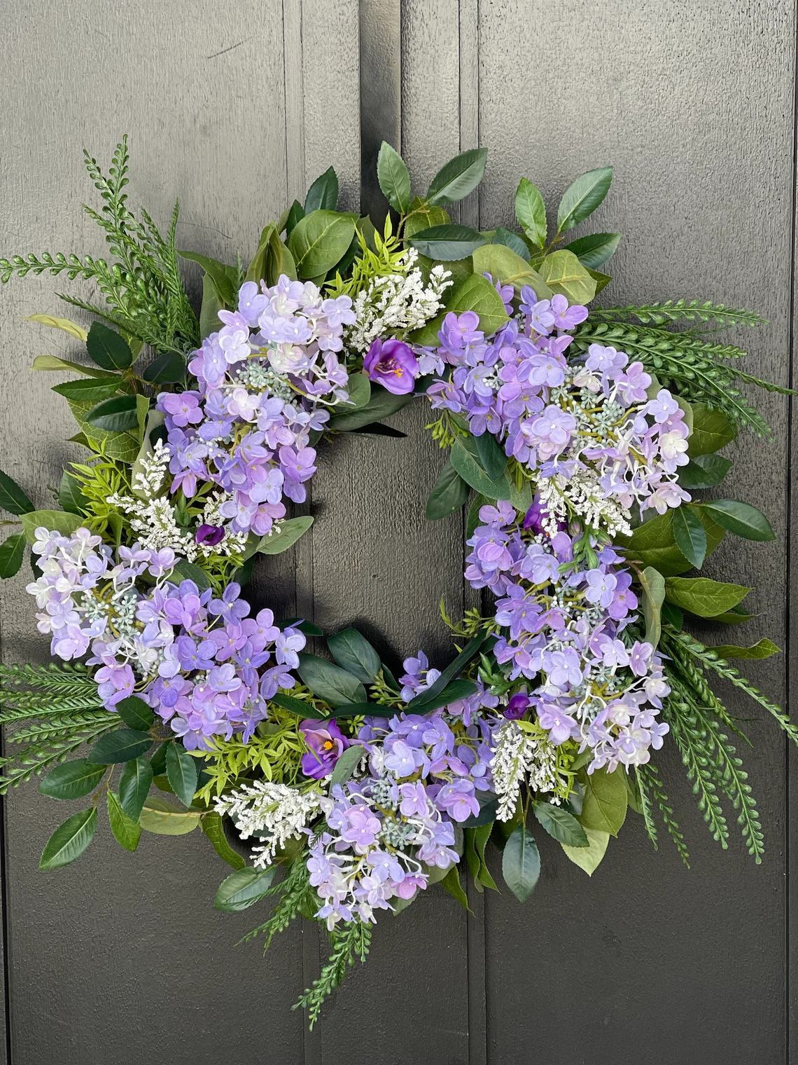 Purple Flower Door Wreaths