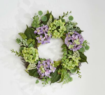 Blue And Purple Hydrangea Wreath