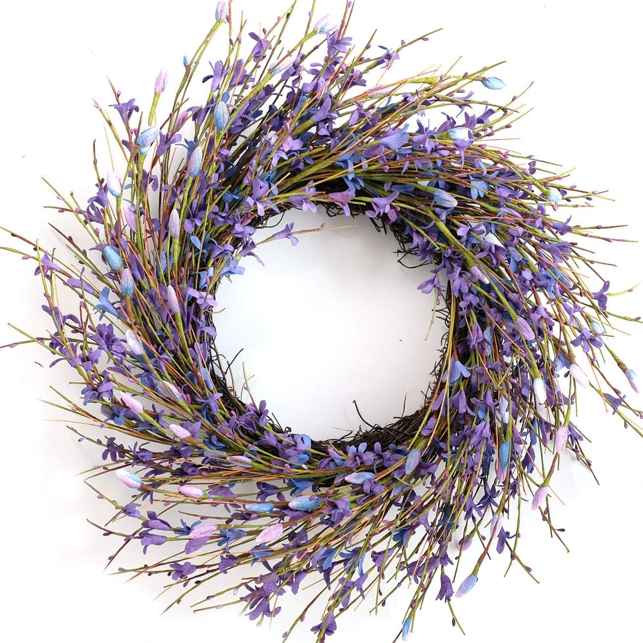 purple flower door wreaths