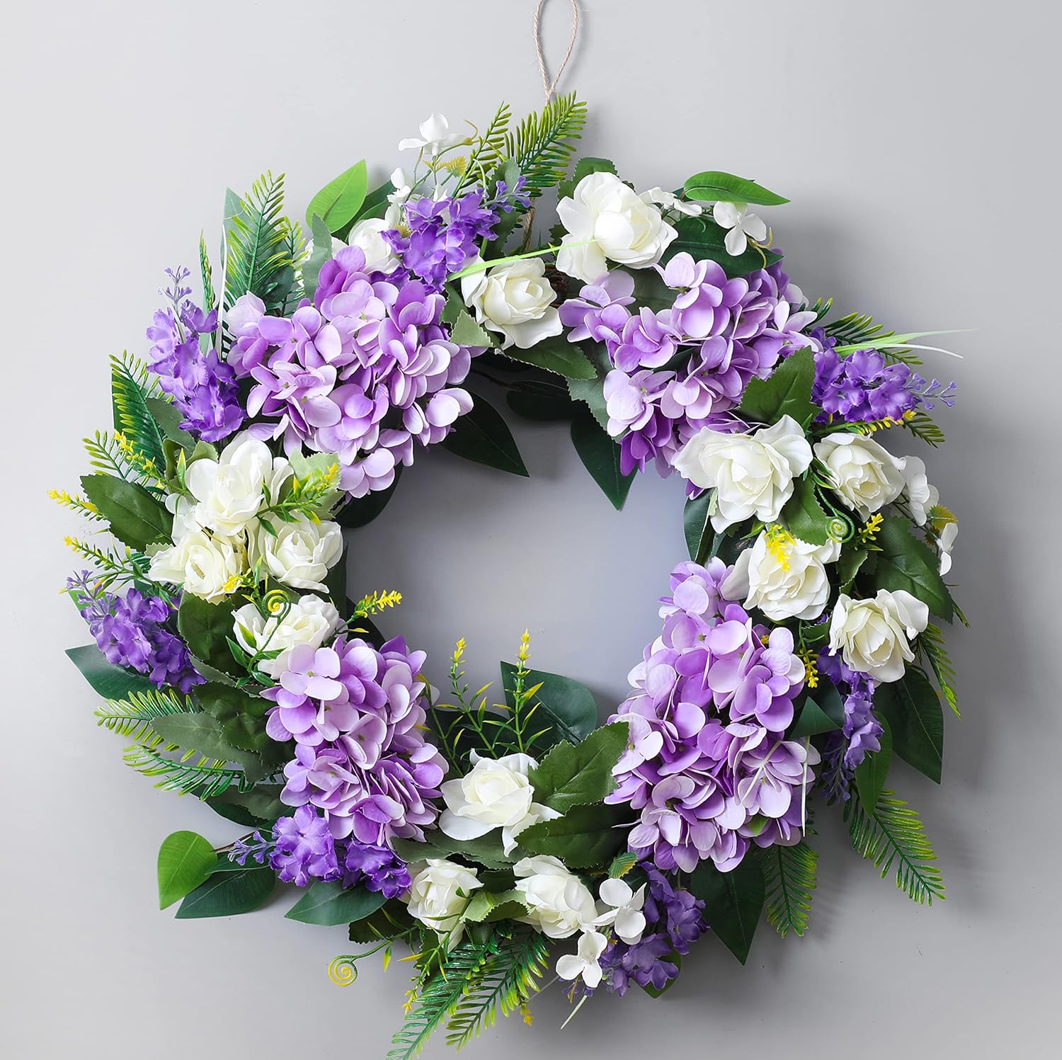 purple flower door wreaths