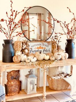 Fall Entryway Console Table Decorating Ideas