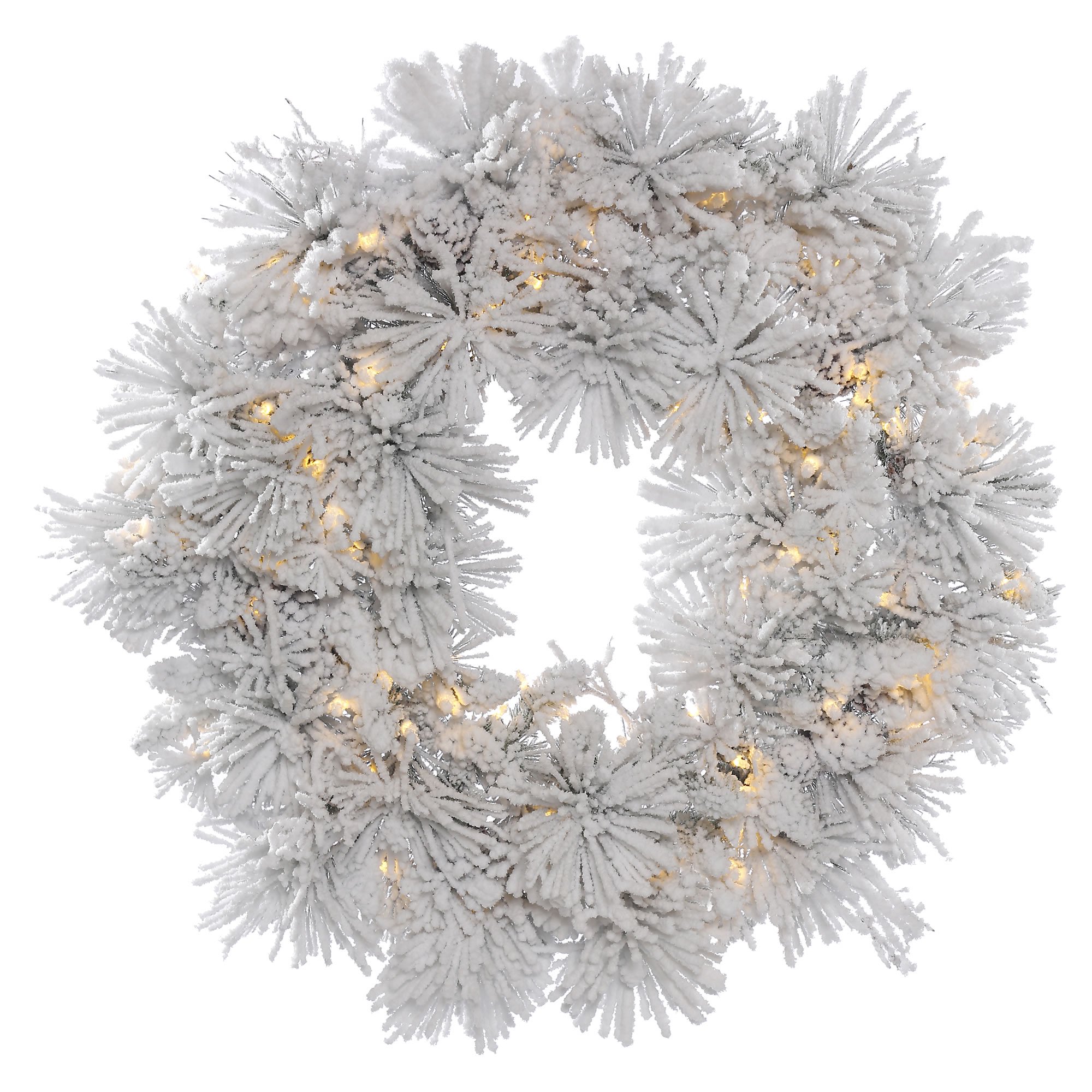 Flocked Artificial Christmas Wreaths For The Front Door