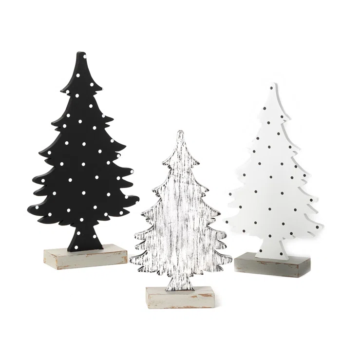 3 Piece Tabletop Christmas Tree Sets