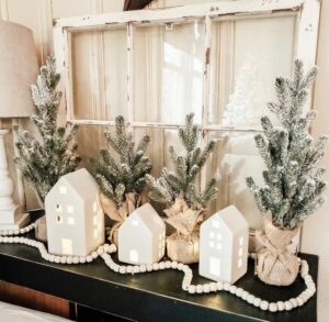 Christmas Decorating Ideas With White Ceramic Houses3