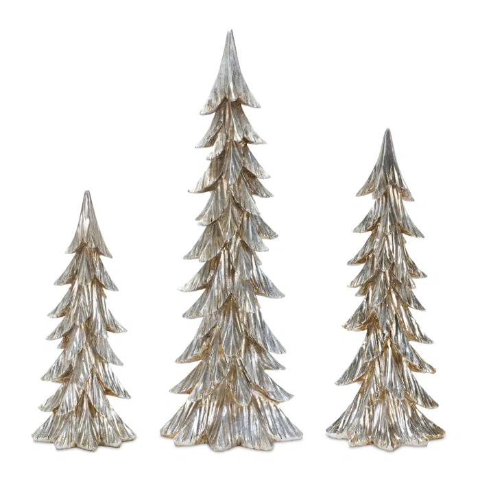 Set Of 3 Tabletop Christmas Trees2