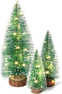 Set of 3 Tabletop Christmas Tree Sets