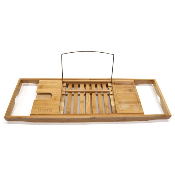 wooden bathtub caddy tray