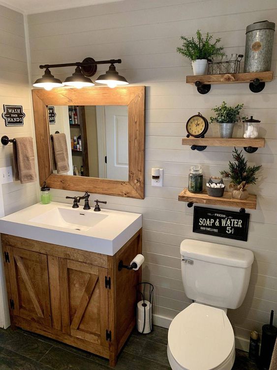 Small Farmhouse Bathroom Decor Ideas