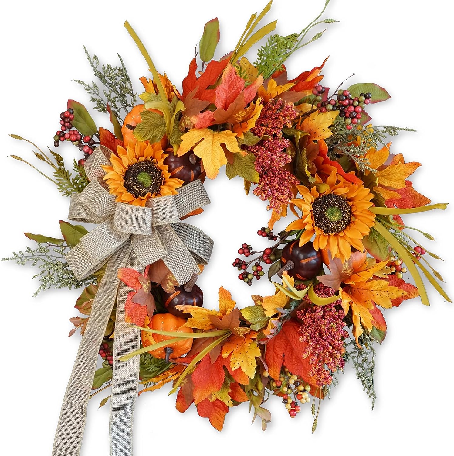 Fall Sunflower Wreaths For The Front Door