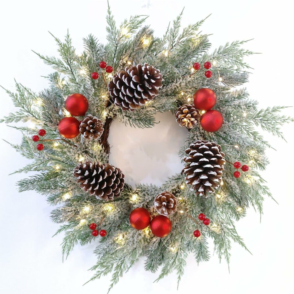 Outdoor Decorative Holiday Christmas Wreaths For The Front Door