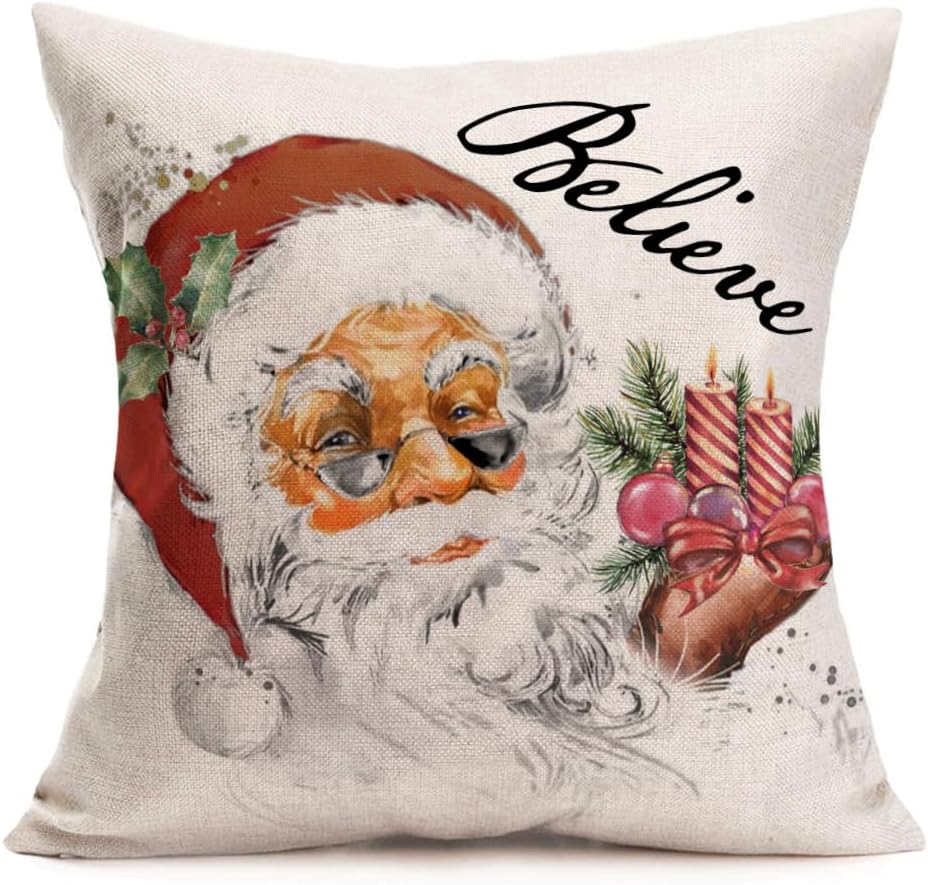 farmhouse christmas throw pillow covers