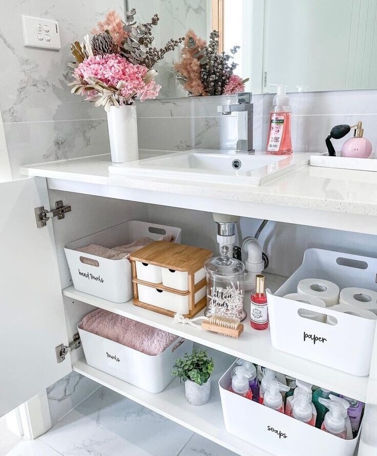 under the sink bathroom storage ideas