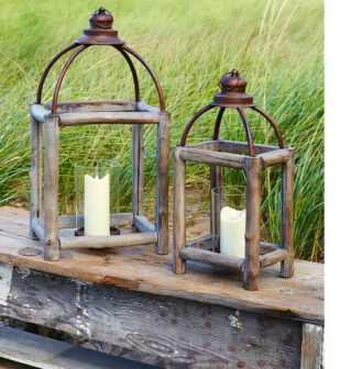 Rustic Wooden Candle Holders