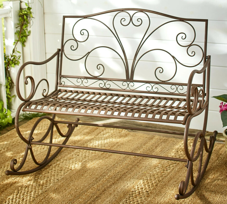 Wrought Iron Outdoor Garden Bench