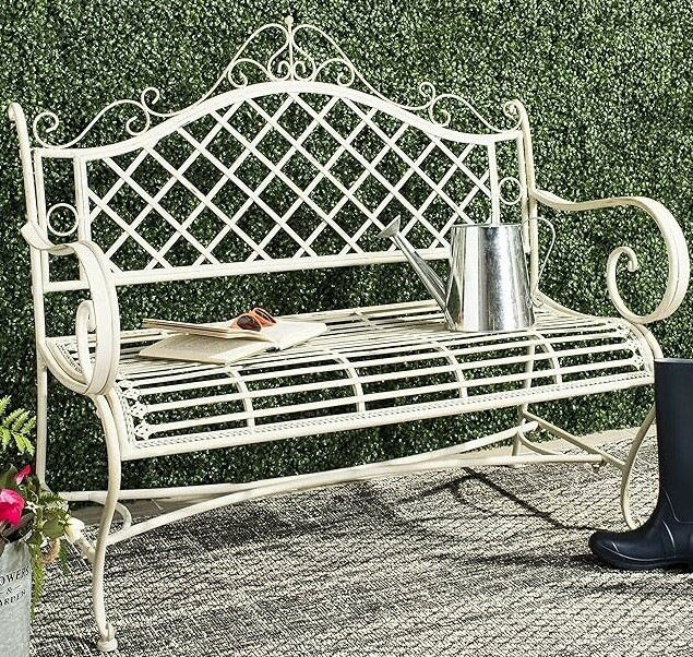 Wrought Iron Outdoor Garden Bench