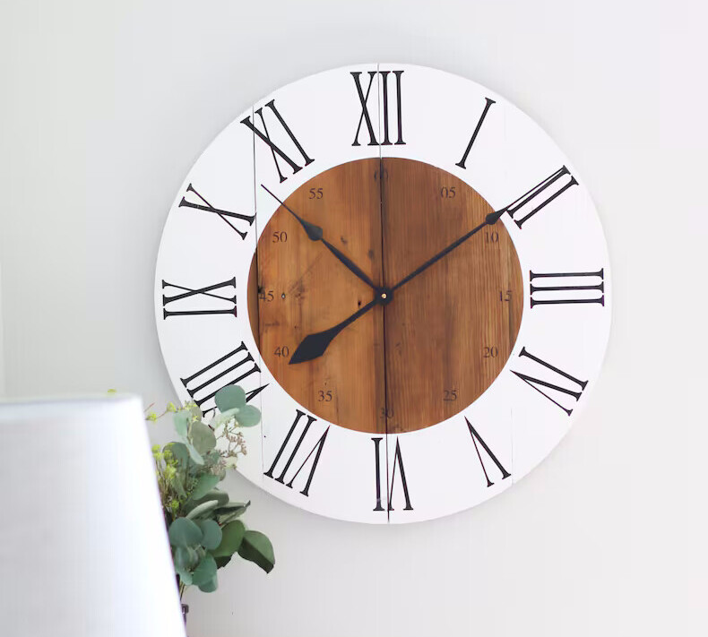 modern farmhouse wall clocks